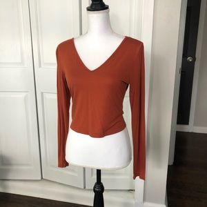 SHEIN Long Sleeve Crop Top